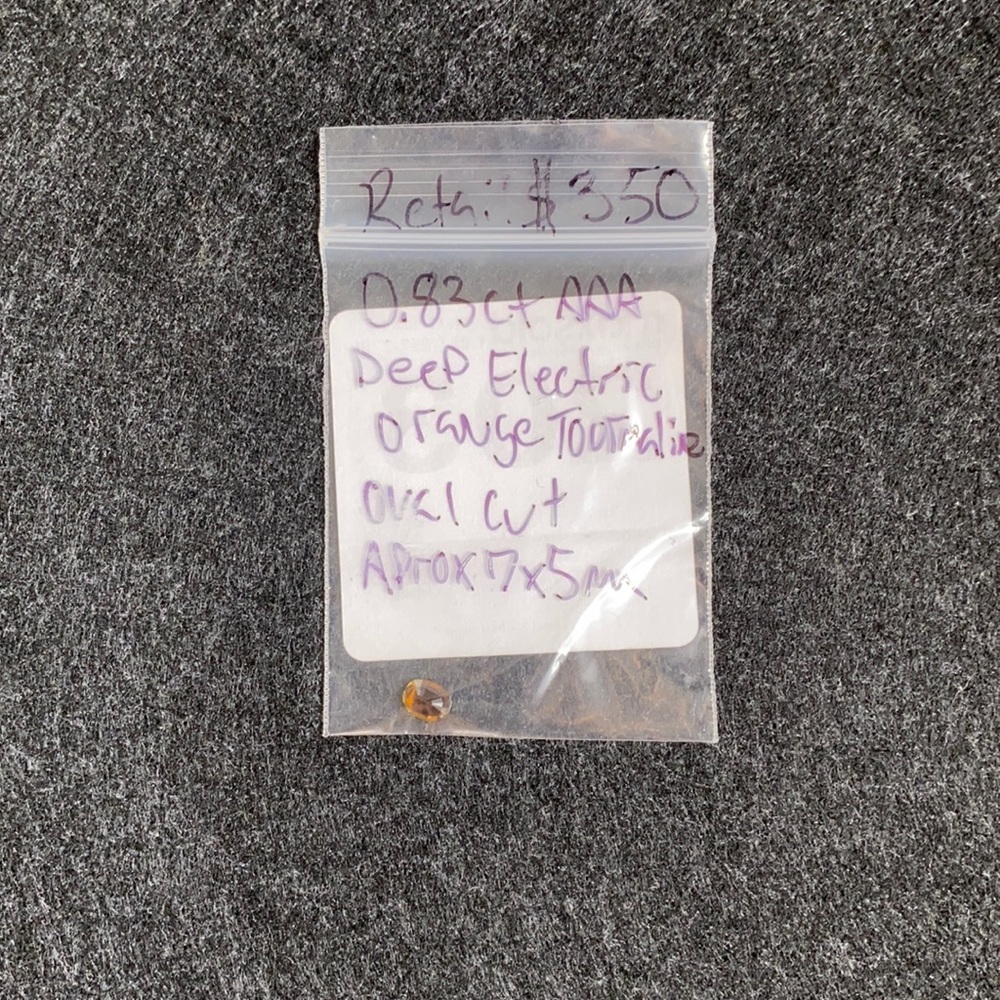 0.83 ct Deep Electric Orange Tourmaline